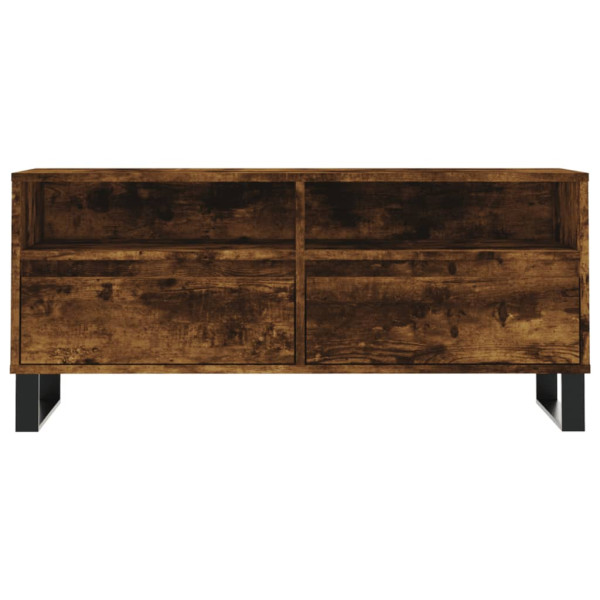 Mueble de TV madera contrachapada roble ahumado 100x34.5x44.5cm M 5