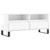 Móvel p/ TV 100x34.5x44.5 cm derivados madeira branco brilhante 2