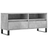 Mueble de TV madera contrachapada gris hormigón 100x34.5x44.5cm 2