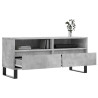 Mueble de TV madera contrachapada gris hormigón 100x34.5x44.5cm 4