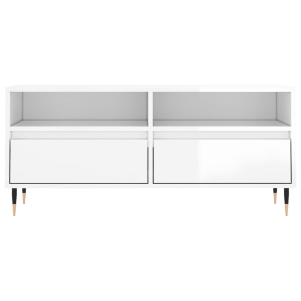 Móvel p/ TV 100x34.5x44.5 cm derivados madeira branco brilhante M 5