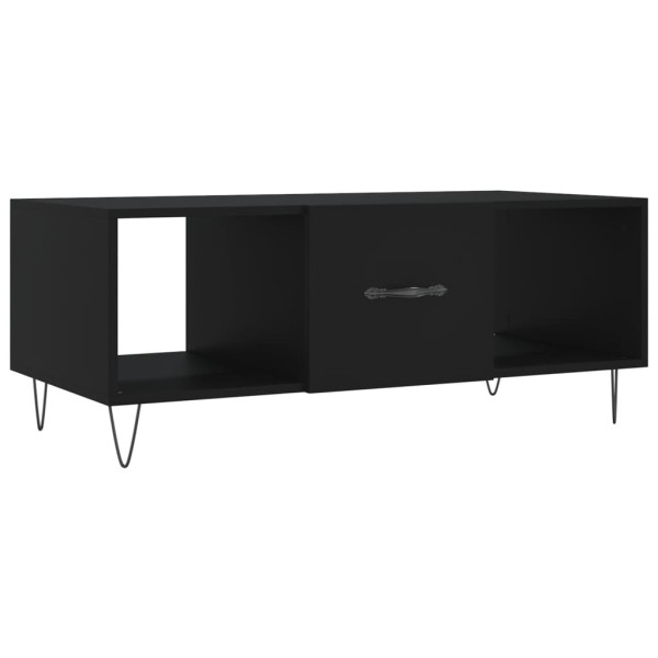 Mesa de centro madera contrachapada negro 102x50x40 cm M 2