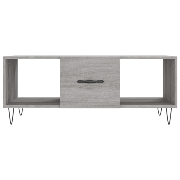 Mesa de centro madera contrachapada gris Sonoma 102x50x40 cm M 5
