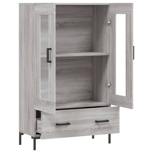 Aparador alto madera de ingeniería gris Sonoma 69.5x31x115 cm M 5