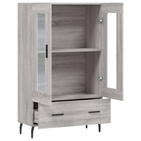 Aparador alto madera de ingeniería gris Sonoma 69.5x31x115 cm M 5