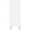 Aparador de madera de ingeniería blanco 34.5x32.5x90 cm 4