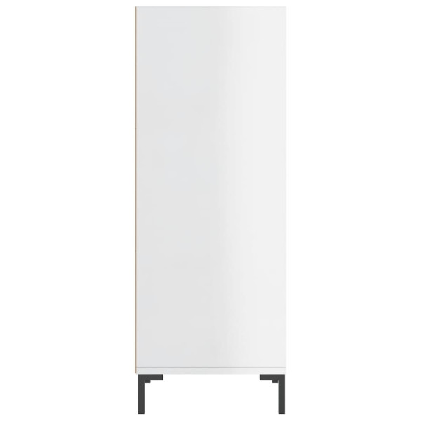 Aparador madera de ingeniería blanco brillante 34.5x32.5x90 cm M 5