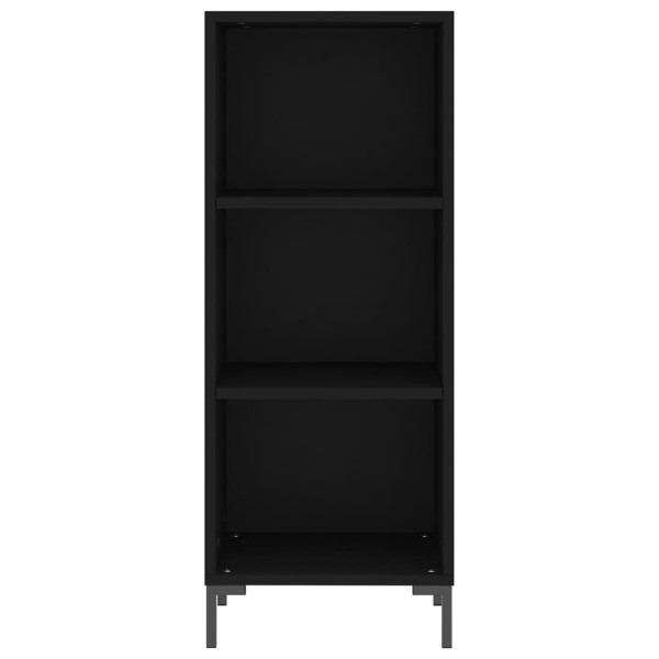 Aparador de madera de ingeniería negro 34.5x32.5x90 cm M 4