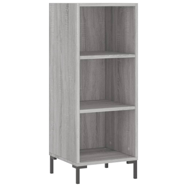 Aparador de madera de ingeniería gris Sonoma 34.5x32.5x90 cm M 2