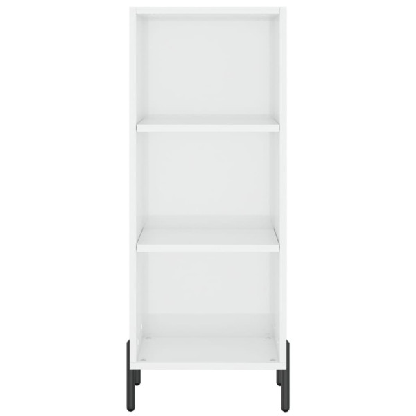 Aparador madera de ingeniería blanco brillante 34.5x32.5x90 cm M 4