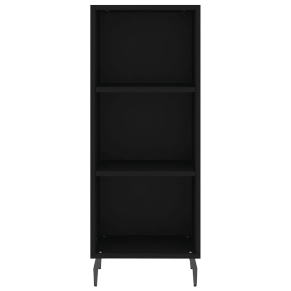 Aparador de madera de ingeniería negro 34.5x32.5x90 cm M 4