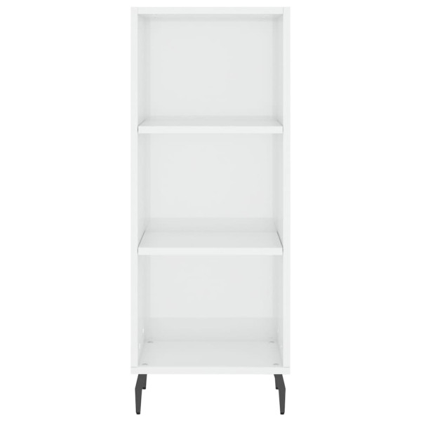 Aparador madera de ingeniería blanco brillante 34.5x32.5x90 cm M 4