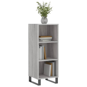 Aparador de madera de ingeniería gris Sonoma 34.5x32.5x90 cm H