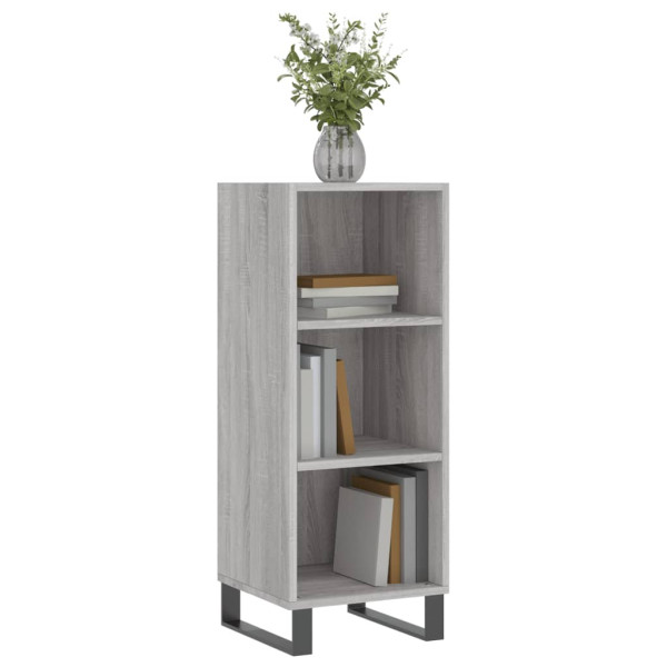 Aparador de madera de ingeniería gris Sonoma 34.5x32.5x90 cm M 2