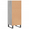 Aparador de madera de ingeniería gris Sonoma 34.5x32.5x90 cm 5