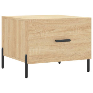 Mesa de centro madera contrachapada roble Sonoma 50x50x40 cm H