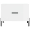 Mesa de centro madera de ingeniería brillo blanco 50x50x40 cm 5