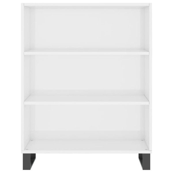 Estantería madera de ingeniería blanco brillo 69.5x32.5x90 cm M 4