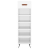 Mueble zapatero madera contrachapada blanco brillo 30x35x105 cm 4