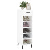 Mueble zapatero madera contrachapada blanco brillo 30x35x105 cm 3