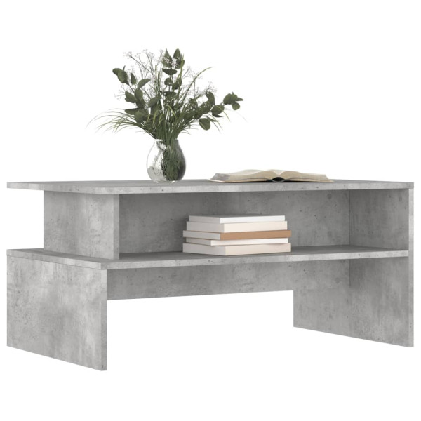 Mesa de centro madera de ingeniería gris hormigón 90x55x42.5 cm M 3