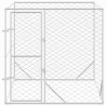 Perrera de exterior acero galvanizado plateado 2x2x2 m 3