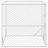 Perrera de exterior acero galvanizado plateado 2x2x2 m 4