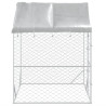 Perrera de exterior con toldo acero galvanizado plata 2x2x2.5 m 4
