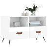 Mueble de TV madera contrachapada blanco brillo 80x36x50 cm 3