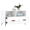 Mueble de TV madera contrachapada blanco brillo 80x36x50 cm 4