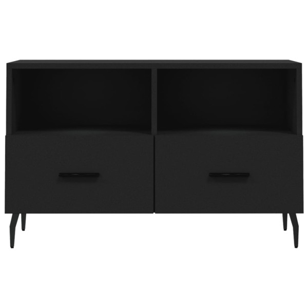Mueble para TV madera contrachapada negro 80x36x50 cm M 5