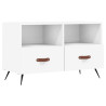 Mueble para TV madera contrachapada blanco 80x36x50 cm 2