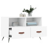 Mueble para TV madera contrachapada blanco 80x36x50 cm 4