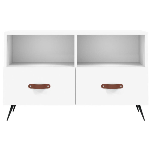 Mueble para TV madera contrachapada blanco 80x36x50 cm M 5