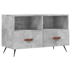 Mueble para TV madera contrachapada gris hormigón 80x36x50 cm H