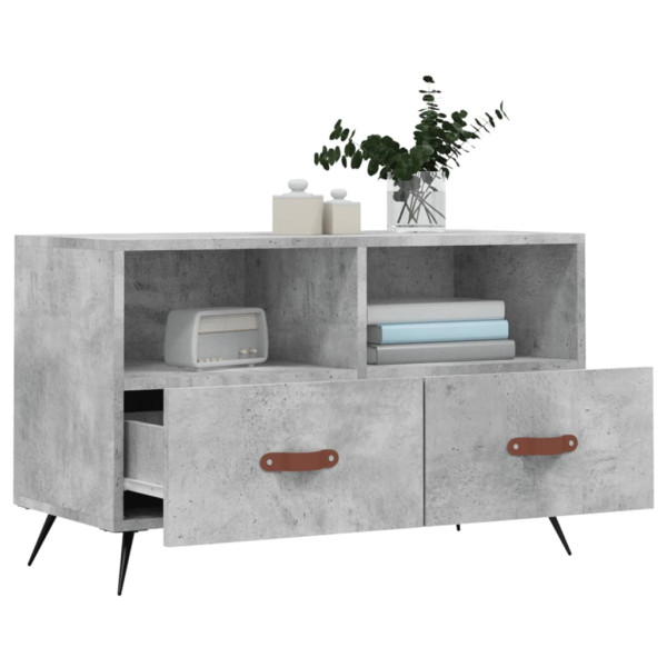 Mueble para TV madera contrachapada gris hormigón 80x36x50 cm M 4
