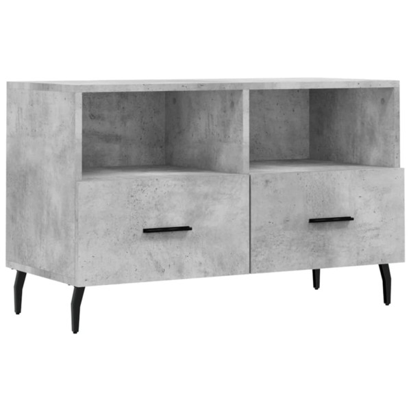 Mueble para TV madera contrachapada gris hormigón 80x36x50 cm M 2