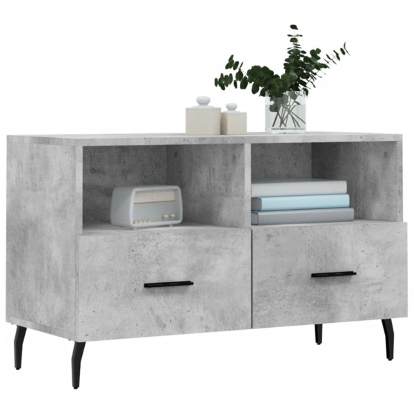 Mueble para TV madera contrachapada gris hormigón 80x36x50 cm M 3