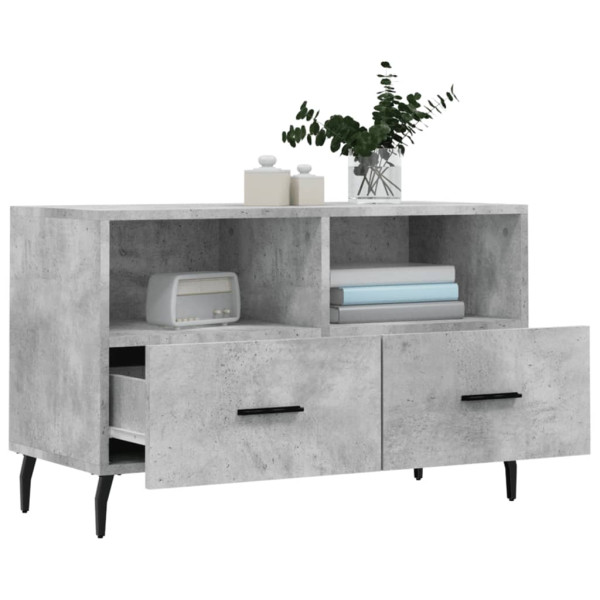 Mueble para TV madera contrachapada gris hormigón 80x36x50 cm M 4