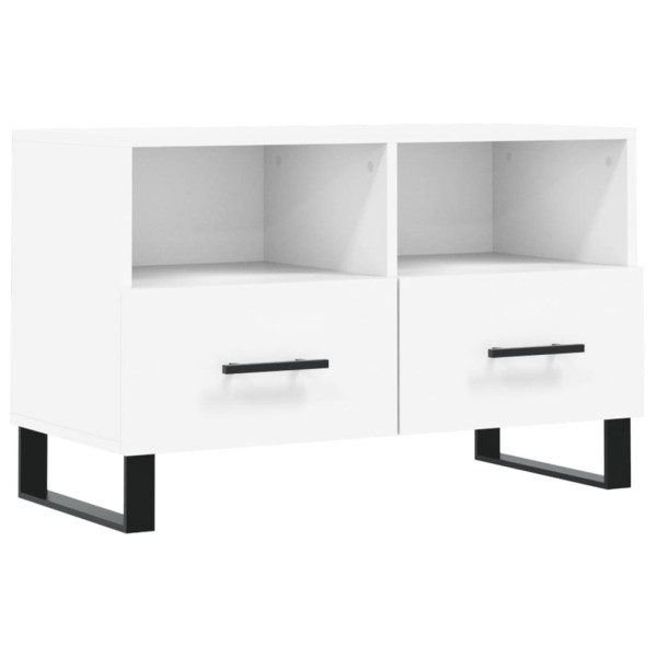 Mueble para TV madera contrachapada blanco 80x36x50 cm M 2