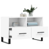 Mueble para TV madera contrachapada blanco 80x36x50 cm 4