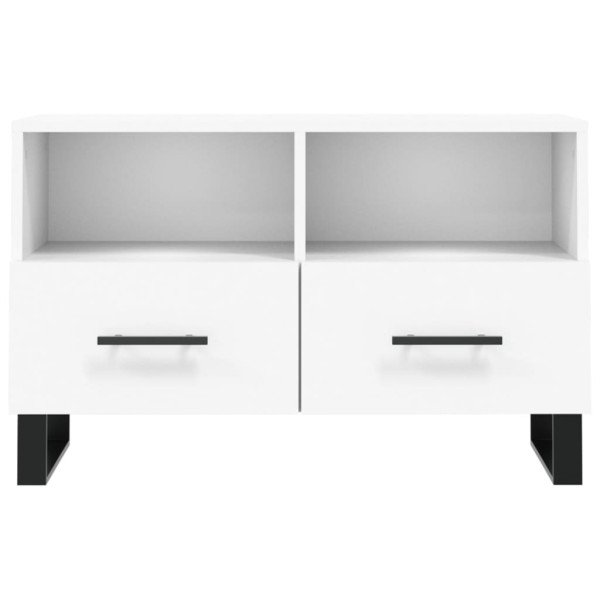 Mueble para TV madera contrachapada blanco 80x36x50 cm M 5