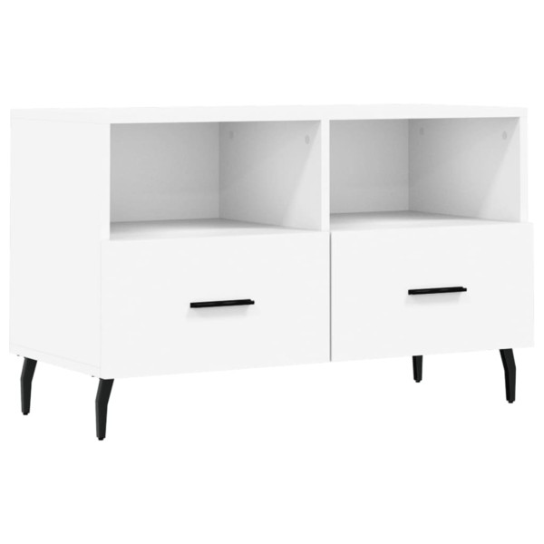 Mueble para TV madera contrachapada blanco 80x36x50 cm M 2