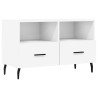 Mueble para TV madera contrachapada blanco 80x36x50 cm 2