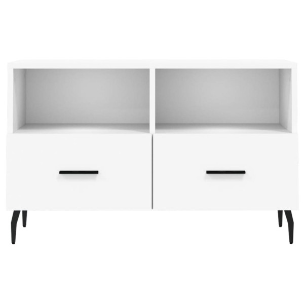 Mueble para TV madera contrachapada blanco 80x36x50 cm M 5