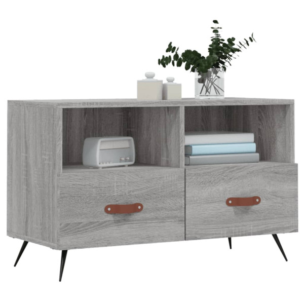 Mueble de TV madera de ingeniería gris Sonoma 80x36x50 cm M 3