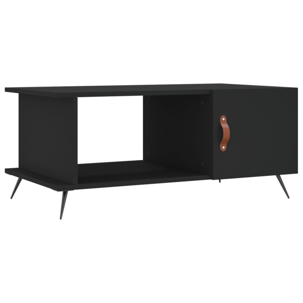 Mesa de centro madera contrachapada negro 90x50x40 cm M 2