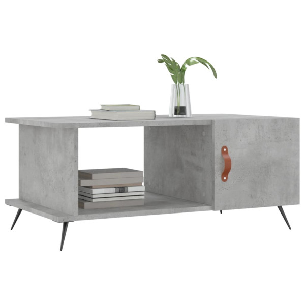 Mesa de centro madera contrachapada gris hormigón 90x50x40 cm M 3