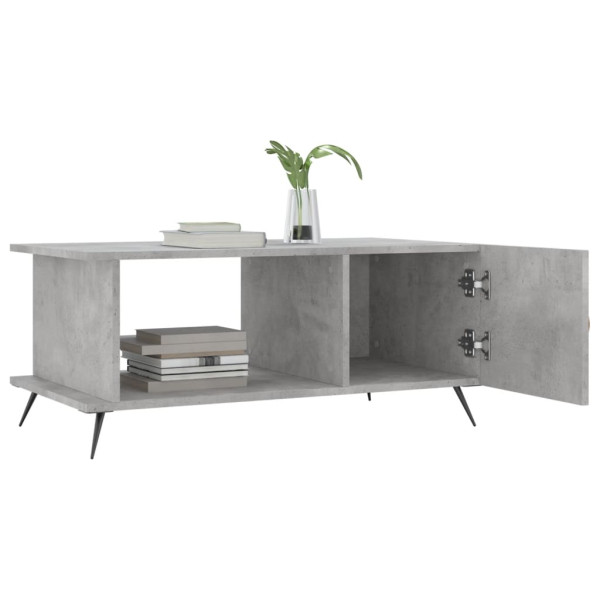Mesa de centro madera contrachapada gris hormigón 90x50x40 cm M 4