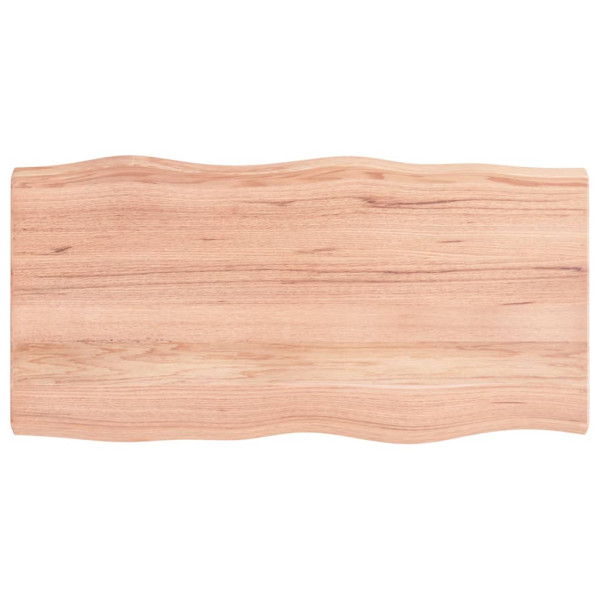 Tablero mesa madera tratada roble borde natural 100x50x4 cm D